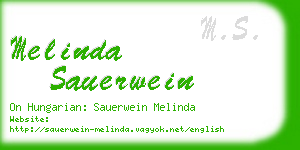 melinda sauerwein business card